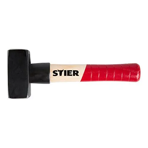 Produktbild: STIER Fäustel Robust+, 1000 g, mit Stiel-Schutzhülse, Spezialstahl, hohe Qualität, Langlebiger, geschmiedeter Fäustelkopf, hohe Qualität nach DIN 6475