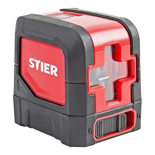 Produktbild: STIER Kreuzlinienlaser 2x120°, Projektion in 2D, automatische Selbstnivellierung, Umschaltbar horizontal/vertikal, magnetischer Wandhalterung, mit Schutztasche