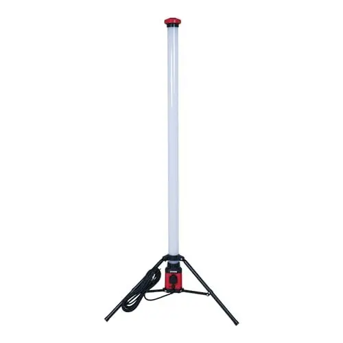 Produktbild: STIER LED Tower Baustrahler 360° 8280 Lumen 72W Strahler, 180cm Höhe, IP54-Schutz, mit Steckdose für externe Geräte, Baustellenlampe Arbeitsleuchte, Baulampe