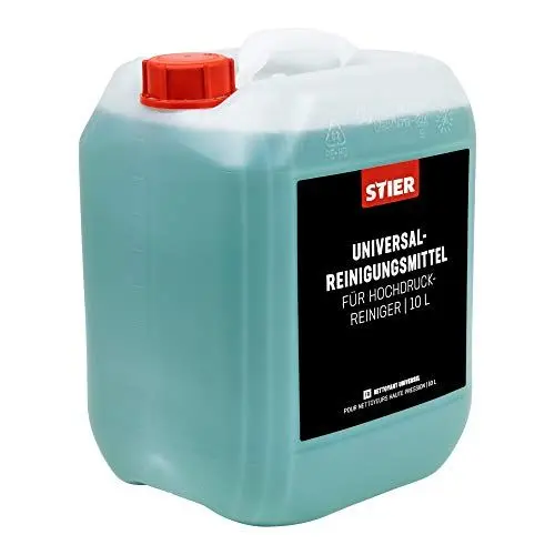 Produktbild: STIER Universalreinigungsmittel für Hochdruckreiniger, 10 Liter, KONZENTRAT, materialschonend, für Fassaden, Steine, Oberflächen und Garten, allzweck, Hochdruckreinigungsmittel