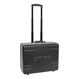 Produktbild: STIER Werkzeugkoffer Trolley leer, robuster Rollkoffer mit ABS-Kunsstoff & Aluminium, Toolbox schwarz mit Rollen inkl. Sicherheitsschlösser, praktische Taschen für Werkzeug
