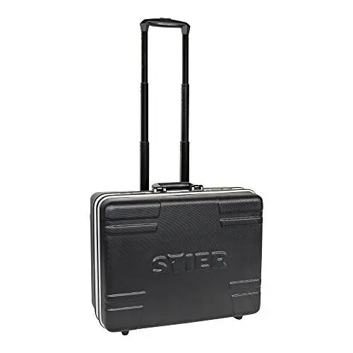 Produktbild: STIER Werkzeugkoffer Trolley leer, robuster Rollkoffer mit ABS-Kunsstoff & Aluminium, Toolbox schwarz mit Rollen inkl. Sicherheitsschlösser, praktische Taschen für Werkzeug