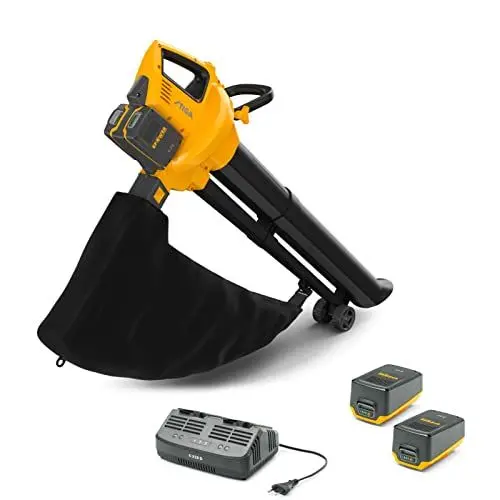 Produktbild: STIGA VS 100e Kit Schnurloser Staubsauger-Häcksler-Gebläse, 2 x 20V Akkus inklusive, 45L Fangsack, 3-in-1 Gerät für Laub und Schutt, Ladegerät inklusive