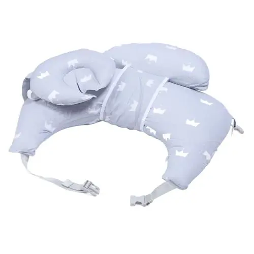 Produktbild: Stillkissen für Säuglinge, Verstellbar, Abnehmbar, Baumwolle, Weiche Stillkissen, Maschinenwaschbar, für Schlafzimmer (Grey)