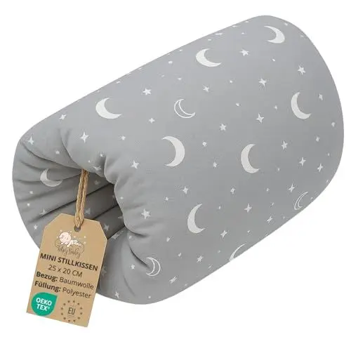 Produktbild: Stillkissen klein Breastfeeding und Nursing Pillow für unterwegs 20 cm - Stillmuff Armkissen und Lagerungskissen Baby Arm Still Kissen aus weicher Baumwolle Oeko-Tex Monde