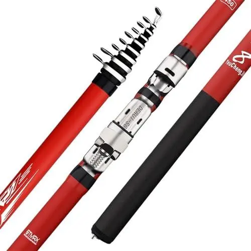 Produktbild: Stipprute Tragbares Rotationsfischen 3. 6m4,5 m5,4m6,3 m Angelrute Hartes Kohlefaser M Power Telescopic Travel Sea Boat Felsenfischereistange Angel Rute (Größe : 6.3M)