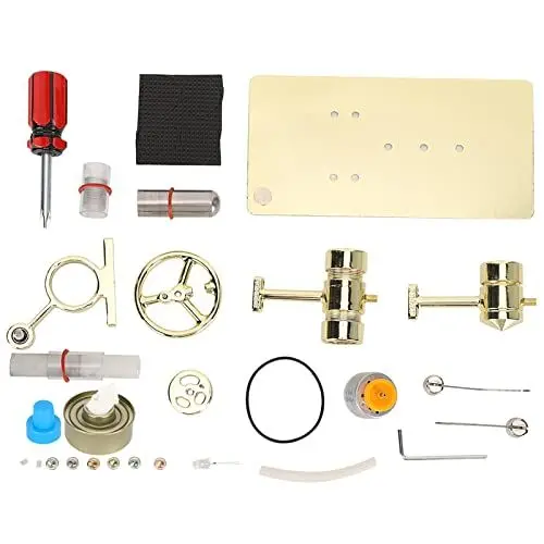 Produktbild: Stirlingmotor, Dampfmaschinen-Bausatz, Stirlingmotor-Bausatz mit Stabiler Struktur, Edelstahl-Stirlingmotor für Wissenschaftliche Projekte