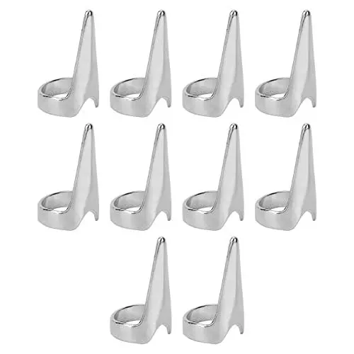 Produktbild: Stitch Braid Tool Finger, 10 Stück Edelstahl Finger Flechten Haar Flechten Werkzeuge für Langlebige Perücke, Curling, Flechten Schneiden Silber