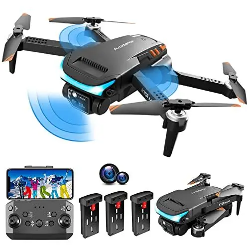 Produktbild: ST.JJBANY Drohne mit HD-Kamera, 1080P, Übertragung in Live-Übertragung, WLAN-FPV, Positionierung des optischen Flusses, vermeidet Hindernisse, Drohnen, 3 Batterien, Geschenk Spielzeug für Anfänger