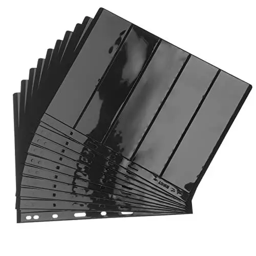 Produktbild: STOBAZA 10stücke Konferenzmappe Mit Blättern Für Briefmarkensammlung Wiederverwendbar Und Tragbar Für Briefmarken-loseblatt Und Kleine Ordner Schützt Ihre Sammlung