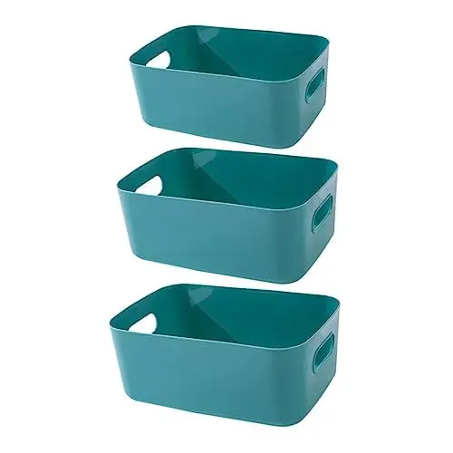 Produktbild: STOBAZA Aufbewahrungsbox Plastik Körbe Für Schreibtisch Spielzeug Lagerung Make-up-organizer Kosmetikhalter Grün