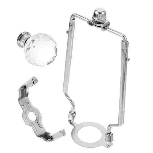 Produktbild: STOBAZA 1 Satz Stehlampe Hornständer Lampenschirm Harfe Tischlampenschirmhalter Stehlampenhalterung Beleuchtungszubehör Lampenharfe einstellbar Suite schmücken Hornrahmen Adapter Eisen