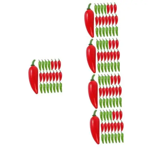 Produktbild: STOBAZA 200 STK Künstlicher Pfeffer Chili kocht Trophäen ab gefälschte Lebensmittelmodellstütze wandverkleidung Wand polsterung künstliche Pflanzen Jalapenopfeffer Kuchenmodelldekoration