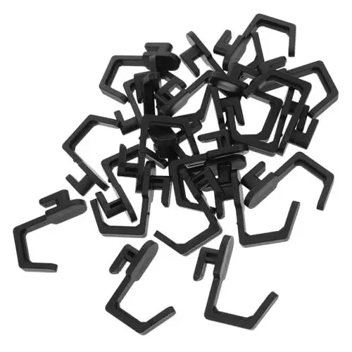Produktbild: STOBAZA 24stücke Teilige Kunststoff Pegboard Haken J-form Haken Für Lochwand Werkzeug Organizer Für Stecktafel Aufbewahrungshelfer Für Werkstatteinrichtung