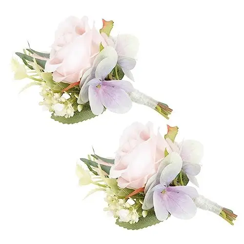 Produktbild: STOBAZA Hochzeit Corsage Boutonniere Bräutigam Broschen Männer Broschen Simulation Blume Corsagen Set