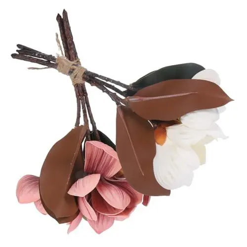 Produktbild: STOBAZA Realistische Magnolienstiele 2 Künstliche Blumensträuße Perfekt Für Hochzeitsdekorationen Heimschmuck