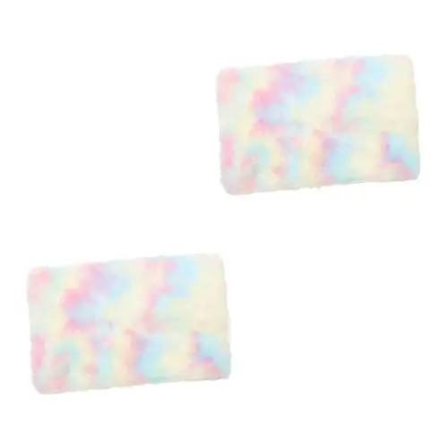 Produktbild: STOBAZA 2st Batik-Teppich Mit Farbverlauf Rosa Teppiche Bereich Teppich Pelzteppich Hochflor-Teppich Teppich Für Das Kinderzimmer Flauschiger Teppich Bettvorleger Polyester (Polyester)