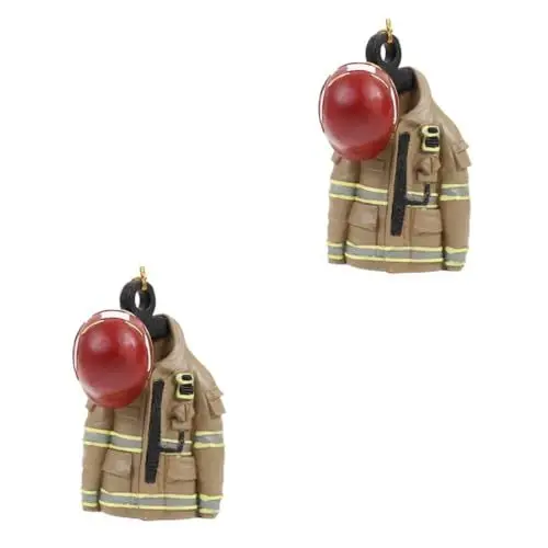 Produktbild: STOBAZA 2st Kreative Feuerwehrbekleidung Feuerwehr Dekorationen Der Feuerwehr Weihnachtsbaum Hängende Verzierung des Feuerwehrmann-baums Weihnachtsbaum Anhänger Harz