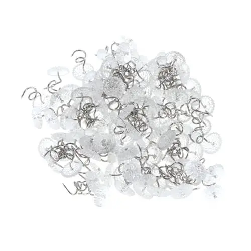 Produktbild: STOBAZA 300 STK Feste Blechnägel Rüsche Goblincore-raumdekoration Spiralförmiger Schub Bettzubehör Polster Anstecknadel Für Schonbezüge Klare Köpfe Stift Plastik Nagel Drehen Einstellen
