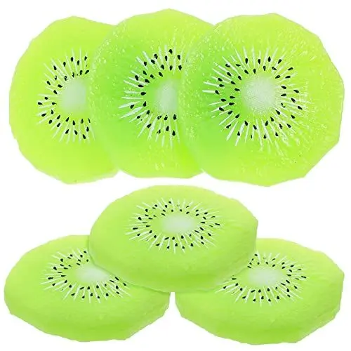 Produktbild: STOBAZA 30 STK Simulation Kiwischeibendekor pezzettino Kiwifrucht-Design Künstliches Kiwi-Spielzeug gefälschtes Kiwi-Modell Obst gefälschte Fruchtmodelle künstliches Kiwi-Scheibendekor PVC