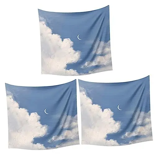 Produktbild: STOBAZA 3St Tapisserie wandteppich tapeziertisch Dekorative Wanddecke tapeverband tapeschere Wandhintergrunddecke Dekoration für zu Hause Wandkunst Festival-Party- Polyester