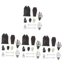 Produktbild: STOBAZA 4 Sätze Grabstein-Sargschmuck Mini-Gartenfiguren Halloween-Miniaturfigur grab dekoration halloween dekoration Halloween-Spielzeug Halloween-Miniaturen-Ornament Mini-Hausornamente