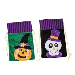Produktbild: STOBAZA 4 Stück Halloween Kordelzugbeutel Kleine Halloween Taschen Make Up Organizer Tasche Für Trick Treat Dvds Halloween Geschenktüten Für Kinder Trick Or Treat Dvd Halloween