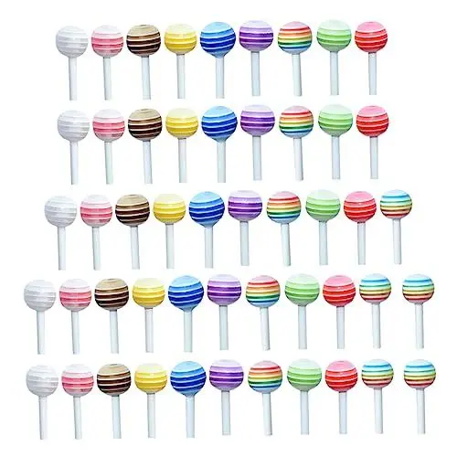 Produktbild: STOBAZA 50 Stücke Kunststoff Lollipop Statue Realistische Decor Candy Für Home Zufällig