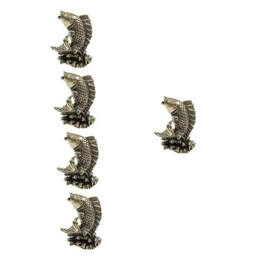 Produktbild: STOBAZA 5 Stück Retro Tierstatue Tierfigur Tischdekoration Chinesisches Teehaustier Tischdekoration In Karpfenform Für Den Innenbereich Tischplatte Karpfendekoration