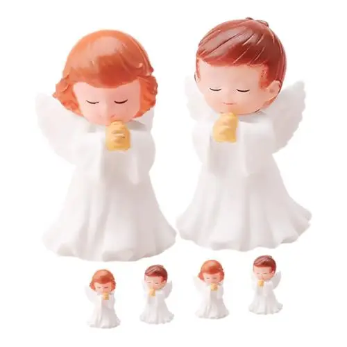 Produktbild: STOBAZA 6stücke Teiliges Engel Figurine Betende Engel Statue Aus Robustem Vinyl Für Kreative Dekoration Im Zuhause Elegante Dekofigur Für Jeden Als