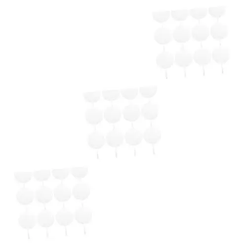 Produktbild: STOBAZA 90 Stück Transparente Fächer Für Hochzeitsprogramme Runde DIY Fächer Leere Kirchenfächer Leere Fächer Transparente Handfächer Leere Malerei Fächer DIY Hochzeitsfächer