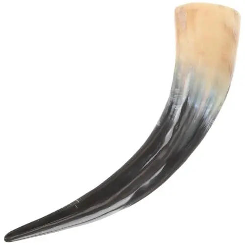 Produktbild: STOBAZA Ochsenhorn Trinkhorn Mittelalterlicher Wikingerbecher Kelch Weinhorn Becher Wandhorn Blumenvase Antiker Stil Bier Wein Met Becher