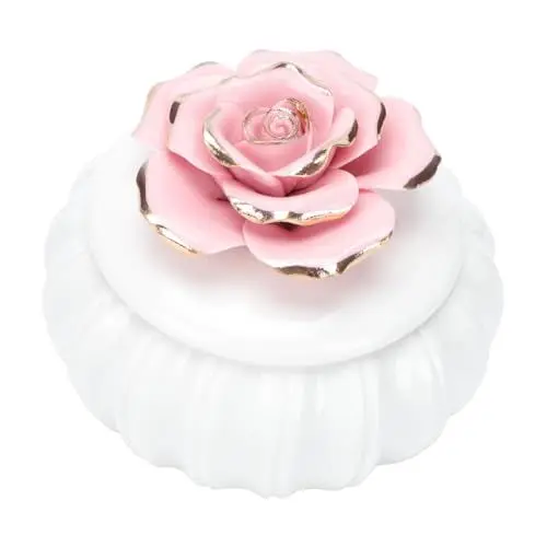 Produktbild: STOBAZA Keramik Schmuck Box Versiegelt Glas Dekorative Lagerung Schmuckstück Box Deckel Hochzeit Party