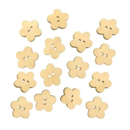 Produktbild: STOBOK 100St Knöpfe annähen bastelzeug handwerkskunst dekoringe the craft Schuhzubehör Holzknöpfe Handwerksmaterial bastelmaterial verkleidung decor Blumenknöpfe DIY-Knöpfe Bambus