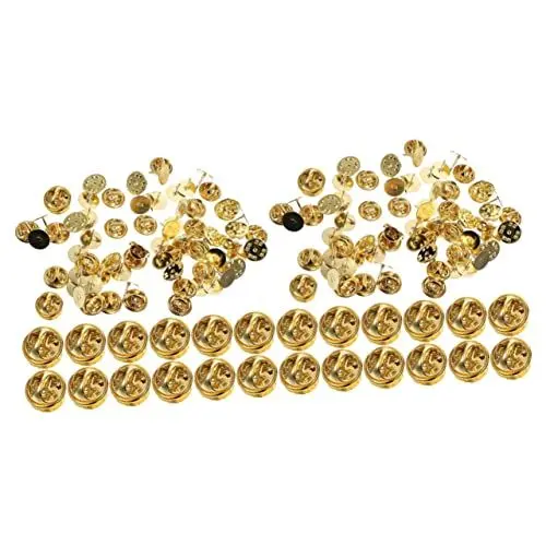 Produktbild: STOBOK Pin Verriegelung 100 Sets Schmetterlingsnadel-krawattennadeln Leere Anstecknadeln Für Anstecknadel-kupplungen Mit Sicherungsstift-rückseiten Revers-drucknadelhalter Sicherungsnadel-rückseiten