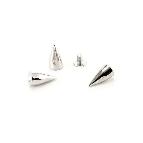 Produktbild: STOBOK 100st Konische Spikes Mit Schraubbolzen Balines Para Uñas Acrilicas Nacken Kegelspitzen Aus Metall Kolodiasilber Dekorativer Spiegel De Cumpleaños Para Zinklegierung Nieten