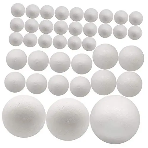 Produktbild: STOBOK 100st Weiße Schaumstoffkugel Schaumkugeln Selber Machen DIY Bälle Partybälle Leere Schaumstoffbälle Schäume Modelle Hochzeit Schaumball Weißer Bastelschaum DIY-Kits