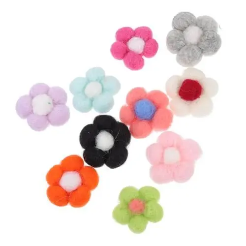 Produktbild: STOBOK Kopfschmuck Zubehör 10 Stücke Filz Material Crafting Ornamente Manuelle Ornament Set