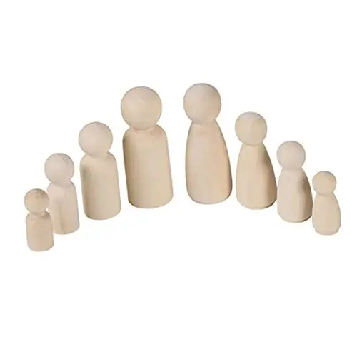 Produktbild: STOBOK 10 Stücke Kinder Holz Puppen Unfinished Spielzeug Handwerk Puppet Für Jungen Mädchen Jungen