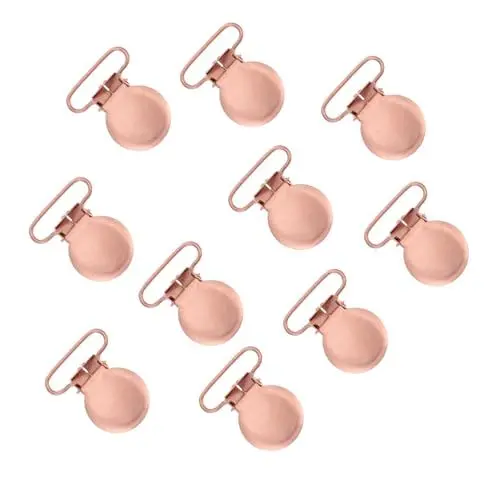 Produktbild: STOBOK 10St Riemenclip mit Entenschnabelschnalle Schnalle für Babykleidung Metall hosentr?ger clips schnullerklipps schnullerclip Kleiderbügelklemme runde Eisenschnalle