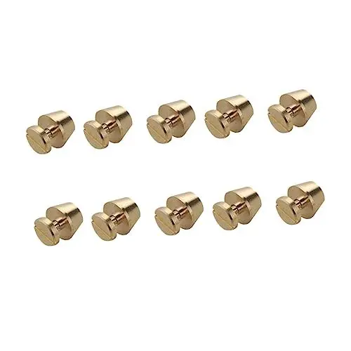 Produktbild: STOBOK 10St bastelbedarf belt buckle Taschenzubehör Schraubstollen schraub heringe leathercrafting studs Kupferbeschläge Handwerksbedarf gestüt schraubösen Gürtel Niet Chicago Zucht Knopf