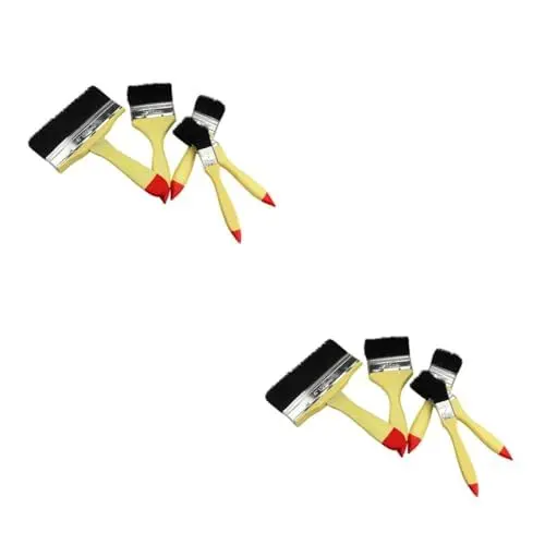 Produktbild: STOBOK 10 STK Malutensilien Kleiner Pinsel Fleckenpinsel Holzbeize Pinsel für Wände Holzfleckenbürste Trimmen-Malwerkzeug Trimmbürste Holzgriff Zeichenwerkzeug Haarbürste Kunstfell