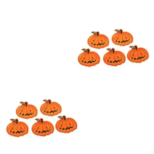 Produktbild: STOBOK 10 Stk DIY Patches für Kleidung Halloween-Kostümzubehör Stickmuster aufkleben und nähen Abzeichen Netz halloween dekoration halloween-dekoration kürbiskerne Kleiderflicken Aufnäher