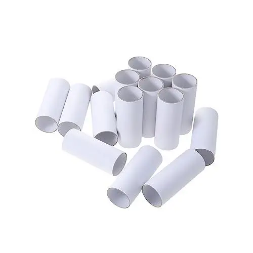 Produktbild: STOBOK 12St Pipeline Herz locher handwerkliche Röhren Toilettenpapier Zeichnungen Versandhülsen Kartonröhren Weihnachten Kunsthandwerk Kunstmalereien Papierhandtuchrolle Papierrohr Weiß