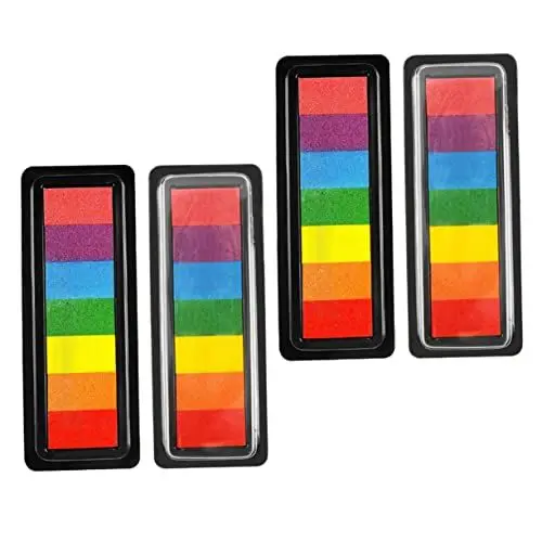 Produktbild: STOBOK 12 STK Stempelkissen Briefmarken für Fingerfarben für Kinder Stempel für das Handwerk Gummistempel Multifunktion Tinte Druckblock Siegel Fingermalen Plastik