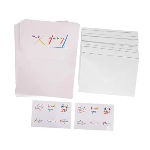 Produktbild: STOBOK 12 Sets Originelle Dankeskarten Für Lehrer Einzigartiges Design Leere Karten Und Umschläge Grußkarten-set