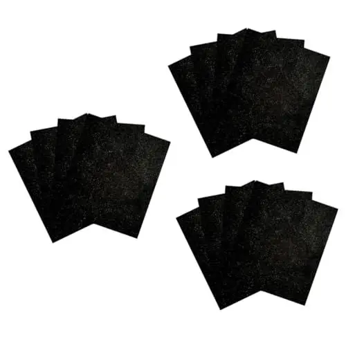 Produktbild: STOBOK 12 Stk Filzband Mit Selbstklebender Rückseite Stoffkleber Klebefilz Schwarzer Filzstoff Klebepapier Zum Basteln A4 Unterer Stoff Schmuckkästchen Schublade