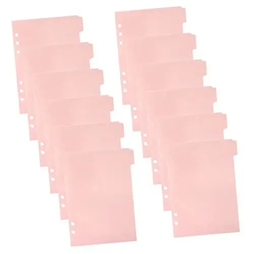 Produktbild: STOBOK 12 Stück Trennwände Farbige Register Buntes Notizbuch A5-Ordner Notizblock Trennregister Kunststoff-Ordner Trennblätter Ringbuch Papiertrenner Ordnerregister Farbige