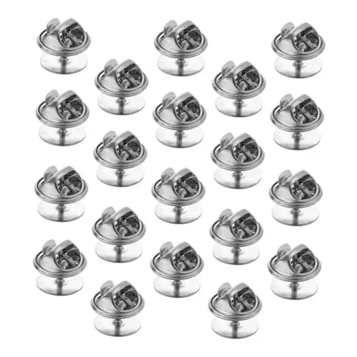 Produktbild: STOBOK 150 Sets Metall-nadelhalter Mit Schmetterlingshut Nickelbasis 10 Mm Für Die Herstellung Von Uniform-bastelschmuck