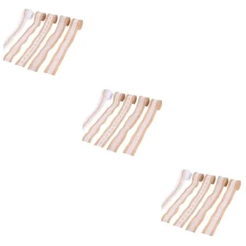 Produktbild: STOBOK 15 Rollen Hochzeits dekoration Leinen rolle Hochzeitsgeschenkband Hochzeitsstuhl Schleife Wohnkultur leinen selber machen Leinenband selber machen Haushalt schmücken Spitzen Rolle